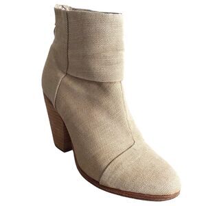 Rag & Bone Newbury Canvas Ankle Boots Size 8.5